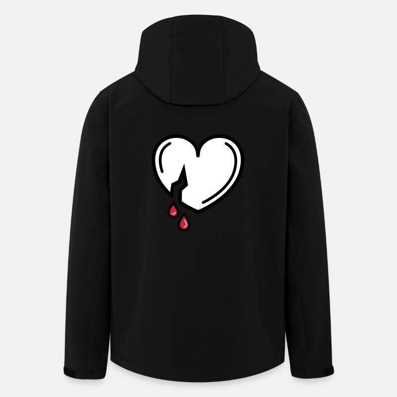 Amour sanglant - Veste softshell homme en polyester recyclé Stanley/Stella - noir