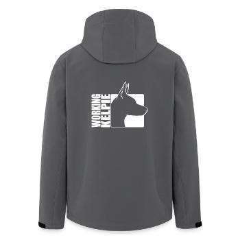 Working Kelpie Profil Hund Hunde Hütehund Wilsigns - Recycelte Männer Softshell-Jacke von Stanley/Stella - Schwarz - Hinten - AI Model Male 185 light (185cm)