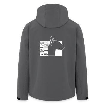 English Bull Terrier Profile Dogs Dog Wilsigns - Men’s Recycled Softshell Jacket by Stanley/Stella - black - Back - AI Model Male 185 light (185cm)