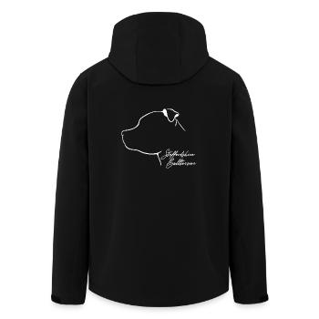 STAFFORDSHIRE BULLTERRIER Profil Hunde Wilsigns - Recycelte Männer Softshell-Jacke von Stanley/Stella - Schwarz - Hinten - AI Model Male 185 light (185cm)