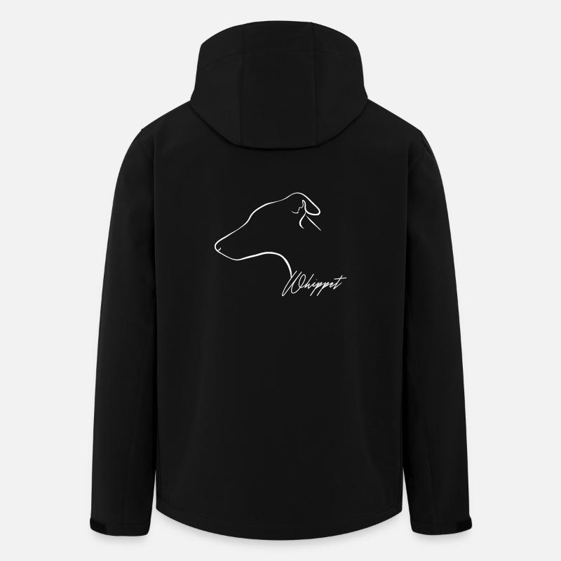 WHIPPET Profil Wilsigns Windhund Hunde Windhunde - Recycelte Männer Softshell-Jacke von Stanley/Stella - Schwarz