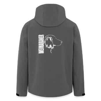 WEIMARANER langhaar Profil Hunde Hund Wilsigns - Recycelte Männer Softshell-Jacke von Stanley/Stella - Schwarz - Hinten - AI Model Male 185 light (185cm)