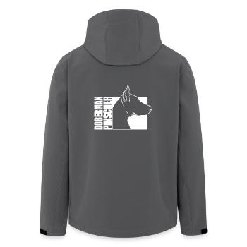Doberman Pinscher Profil Chiens Chien Wilsigns - Veste softshell homme en polyester recyclé Stanley/Stella - noir - Dos - AI Model Male 185 light (185cm)