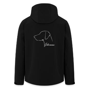 DOBERMANN Profil Hunde Hund IGP Wilsigns - Recycelte Männer Softshell-Jacke von Stanley/Stella - Schwarz - Hinten - AI Model Male 185 light (185cm)