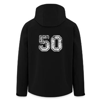 50 - Recycelte Männer Softshell-Jacke von Stanley/Stella - Schwarz - Hinten - AI Model Male 185 light (185cm)