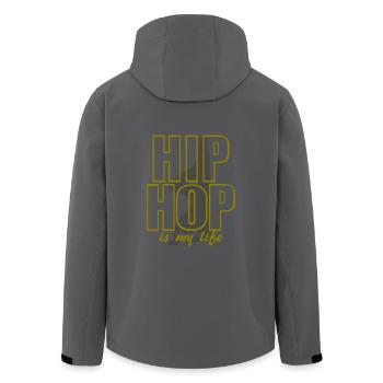 hip hop is my life - Recycelte Männer Softshell-Jacke von Stanley/Stella - Schwarz - Hinten - AI Model Male 185 light (185cm)