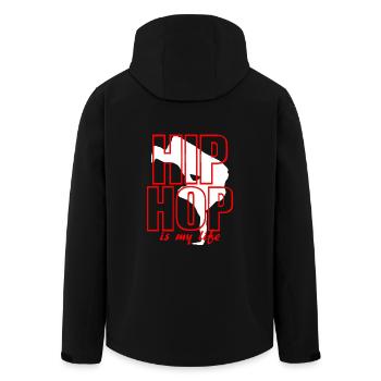 hip hop is my life - Recycelte Männer Softshell-Jacke von Stanley/Stella - Schwarz - Hinten - AI Model Male 185 light (185cm)