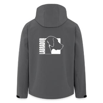 Labrador Profile Labbi Dogs Dog Wilsigns - Men’s Recycled Softshell Jacket by Stanley/Stella - black - Back - AI Model Male 185 light (185cm)