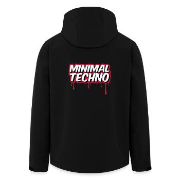 MINIMAL TECHNO - Men’s Recycled Softshell Jacket by Stanley/Stella - black - Back - AI Model Male 185 light (185cm)