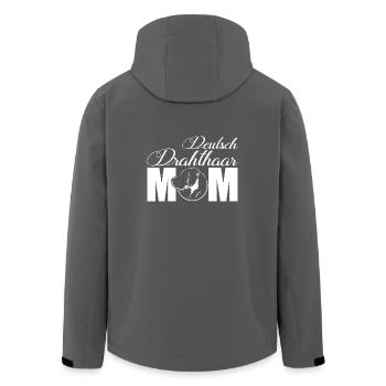 German Wirehaired Profile Mom Dogs Dog Wilsigns - Men’s Recycled Softshell Jacket by Stanley/Stella - black - Back - AI Model Male 185 light (185cm)