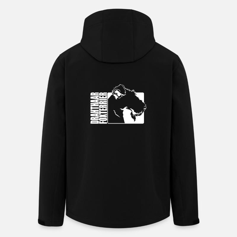 Drahthaar Foxterrier Profil Hunde Hund Wilsigns - Recycelte Männer Softshell-Jacke von Stanley/Stella - Schwarz