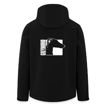 Greyhound Profil Hunde Hund Wilsigns - Recycelte Männer Softshell-Jacke von Stanley/Stella - Schwarz - Hinten - AI Model Male 185 light (185cm)