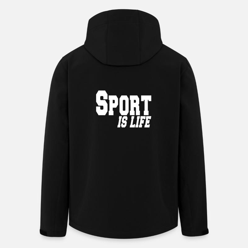 sport is life - Recycelte Männer Softshell-Jacke von Stanley/Stella - Schwarz
