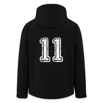 11 - Recycelte Männer Softshell-Jacke von Stanley/Stella - Schwarz - Hinten - AI Model Male 185 light (185cm)