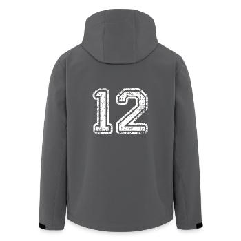 12 - Recycelte Männer Softshell-Jacke von Stanley/Stella - Schwarz - Hinten - AI Model Male 185 light (185cm)
