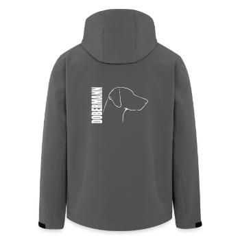 Dobermann Profil Hunde Hund Wilsigns - Recycelte Männer Softshell-Jacke von Stanley/Stella - Schwarz - Hinten - AI Model Male 185 light (185cm)