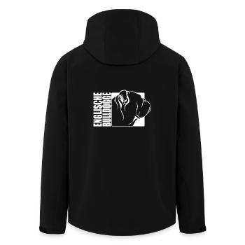 Englische Bulldogge Profil Hunde Hund Wilsigns - Recycelte Männer Softshell-Jacke von Stanley/Stella - Schwarz - Hinten - AI Model Male 185 light (185cm)