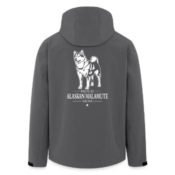 Alaskan Malamute Maman Chien Chien Wilsigns - Veste softshell homme en polyester recyclé Stanley/Stella - charbon - Dos - AI Model Male 185 light (185cm)