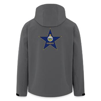 Kansas Fan T-Shirt – Your State! - Men’s Recycled Softshell Jacket by Stanley/Stella - black - Back - AI Model Male 185 light (185cm)