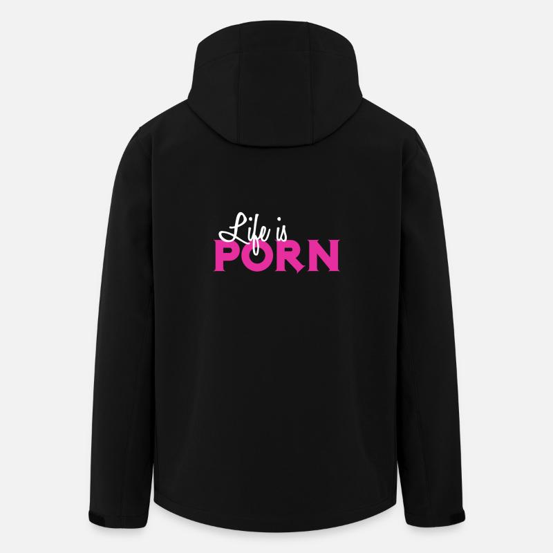 Life is Porn - Recycelte Männer Softshell-Jacke von Stanley/Stella - Schwarz