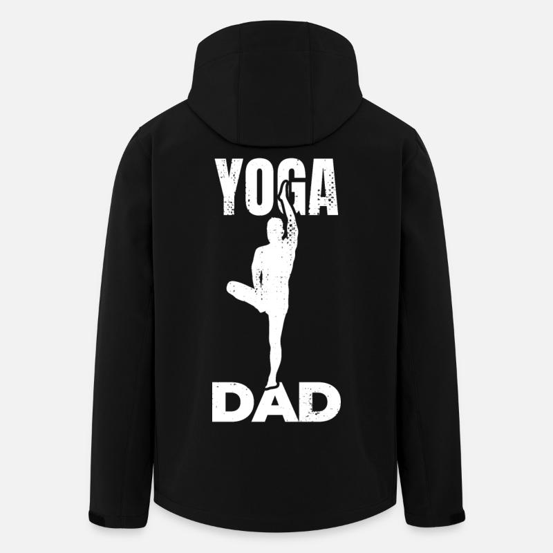 Yoga Dad - Recycelte Männer Softshell-Jacke von Stanley/Stella - Schwarz