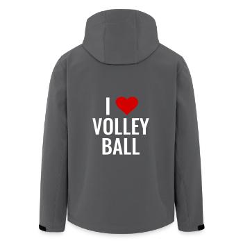 Volley-ball, équipe de volley-ball que j’adore - Veste softshell homme en polyester recyclé Stanley/Stella - noir - Dos - AI Model Male 185 light (185cm)