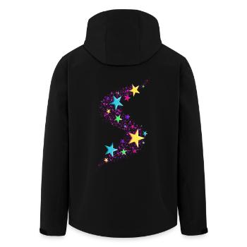 Star - Colors - Recycelte Männer Softshell-Jacke von Stanley/Stella - Schwarz - Hinten - AI Model Male 185 light (185cm)