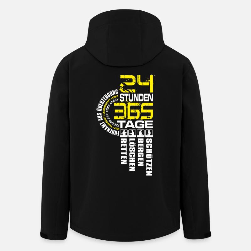 Feuerwehr - 24 Tage 365 Stunden - Recycelte Männer Softshell-Jacke von Stanley/Stella - Schwarz