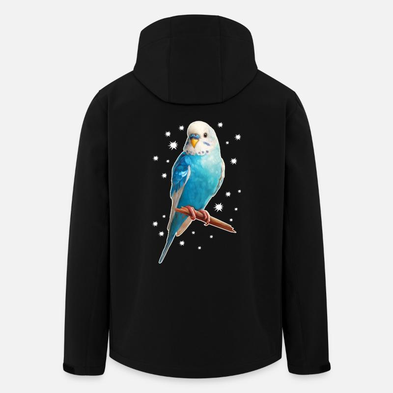 Budgie Stars - Men’s Recycled Softshell Jacket by Stanley/Stella - black