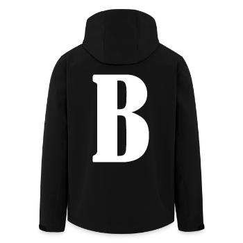 B - Men’s Recycled Softshell Jacket by Stanley/Stella - black - Back - AI Model Male 185 light (185cm)