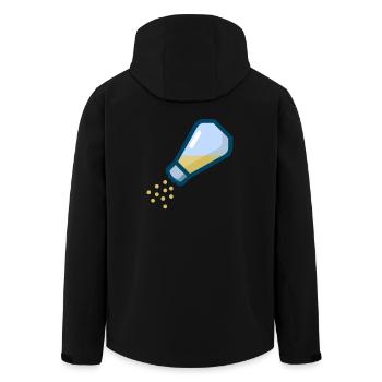 pepper salt pfeffer salz shaker streuer1 - Recycelte Männer Softshell-Jacke von Stanley/Stella - Schwarz - Hinten - AI Model Male 185 light (185cm)