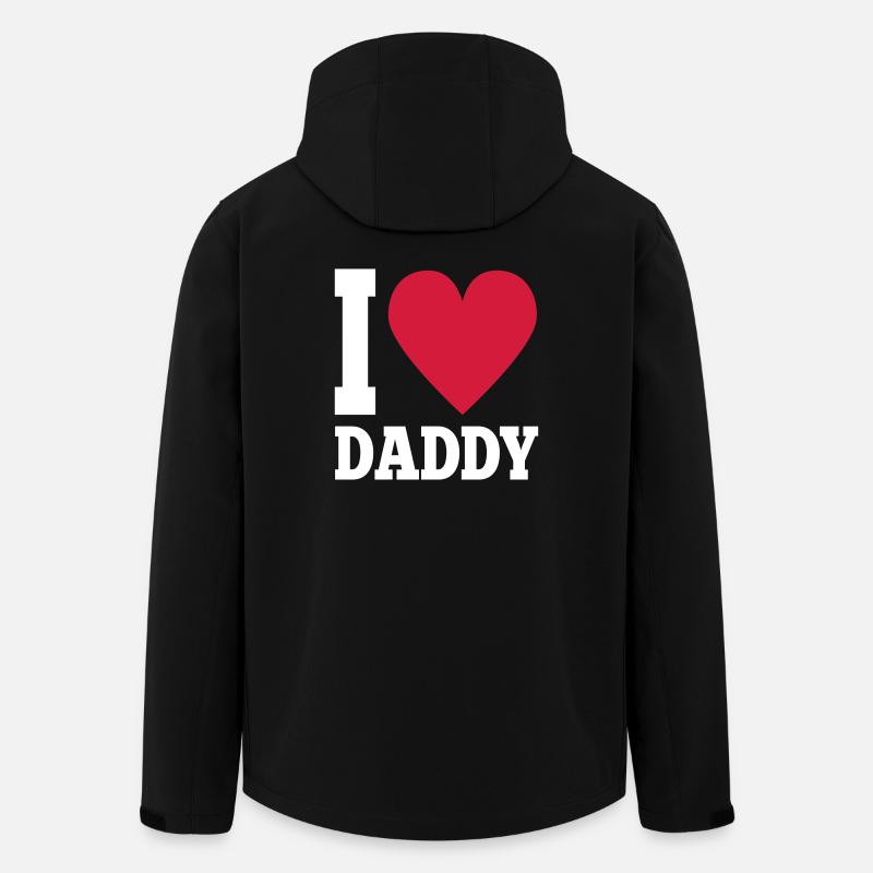 J'aime papa - Veste softshell homme en polyester recyclé Stanley/Stella - noir
