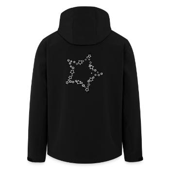Sterne im Stern - Recycelte Männer Softshell-Jacke von Stanley/Stella - Schwarz - Hinten - AI Model Male 185 light (185cm)