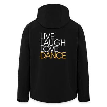 EN DIRECT DE RIRE DANCE LOVE - Dance Fashion - Veste softshell homme en polyester recyclé Stanley/Stella - noir - Dos - AI Model Male 185 light (185cm)