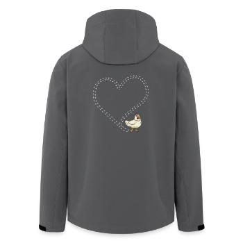 Chicken Huhn - Recycelte Männer Softshell-Jacke von Stanley/Stella - Anthrazit - Hinten - AI Model Male 185 light (185cm)