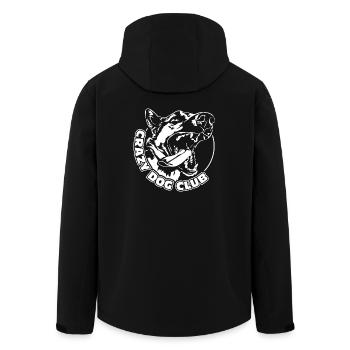 CRAZY DOG CLUB funny dog motif dog sport - Men’s Recycled Softshell Jacket by Stanley/Stella - black - Back - AI Model Male 185 light (185cm)