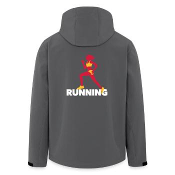 Running Women - Fitness - Workout - Sports - Men’s Recycled Softshell Jacket by Stanley/Stella - black - Back - AI Model Male 185 light (185cm)