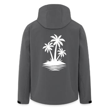 Palm Tree Island Strand-Liebhaber-Geschenk - Sommer-Geschenk - Recycelte Männer Softshell-Jacke von Stanley/Stella - Anthrazit - Hinten - AI Model Male 185 light (185cm)