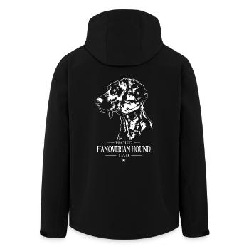 Hanoverian Hound Dad Dog Dog Hunting Dogs Wilsigns - Men’s Recycled Softshell Jacket by Stanley/Stella - black - Back - AI Model Male 185 light (185cm)