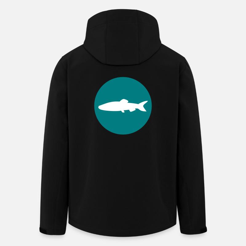 Fisch - Recycelte Männer Softshell-Jacke von Stanley/Stella - Schwarz