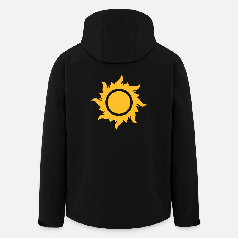 feurige Sonne Strahlen heißer Sommer Hitze Sterne - Recycelte Männer Softshell-Jacke von Stanley/Stella - Schwarz