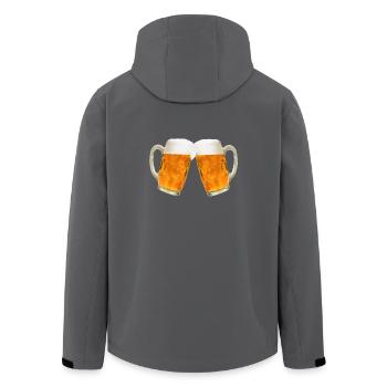 drink beer - München - Recycelte Männer Softshell-Jacke von Stanley/Stella - Schwarz - Hinten - AI Model Male 185 light (185cm)