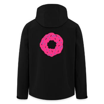 Pink Donut - Recycelte Männer Softshell-Jacke von Stanley/Stella - Schwarz - Hinten - AI Model Male 185 light (185cm)