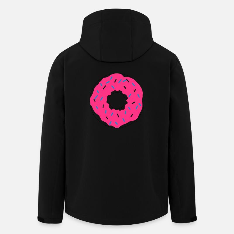 Pink Donut - Recycelte Männer Softshell-Jacke von Stanley/Stella - Schwarz
