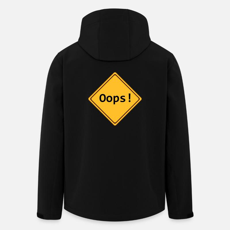 error, oops!, anpassbar - Recycelte Männer Softshell-Jacke von Stanley/Stella - Schwarz
