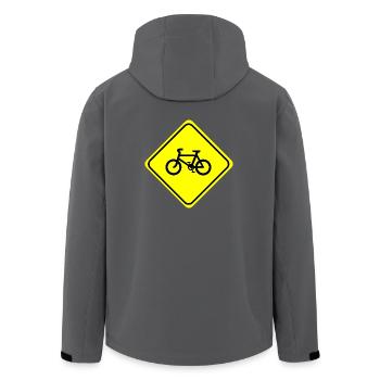 bicycle mountain bike cyclist mountainbike fahrrad - Recycelte Männer Softshell-Jacke von Stanley/Stella - Schwarz - Hinten - AI Model Male 185 light (185cm)