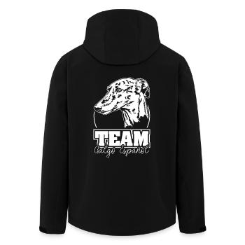 ÉQUIPE GALGO ESPANOL Chiens Lévriers Wilsigns - Veste softshell homme en polyester recyclé Stanley/Stella - noir - Dos - AI Model Male 185 light (185cm)