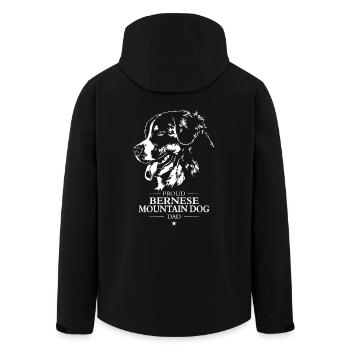 Bernese Mountain Dog Dad Hunde Hund Wilsigns - Men’s Recycled Softshell Jacket by Stanley/Stella - black - Back - AI Model Male 185 light (185cm)