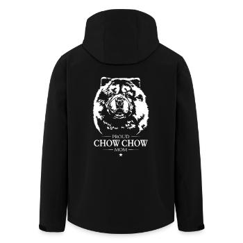 Chow Chow Mom Dog Dog Wilsigns - Men’s Recycled Softshell Jacket by Stanley/Stella - black - Back - AI Model Male 185 light (185cm)