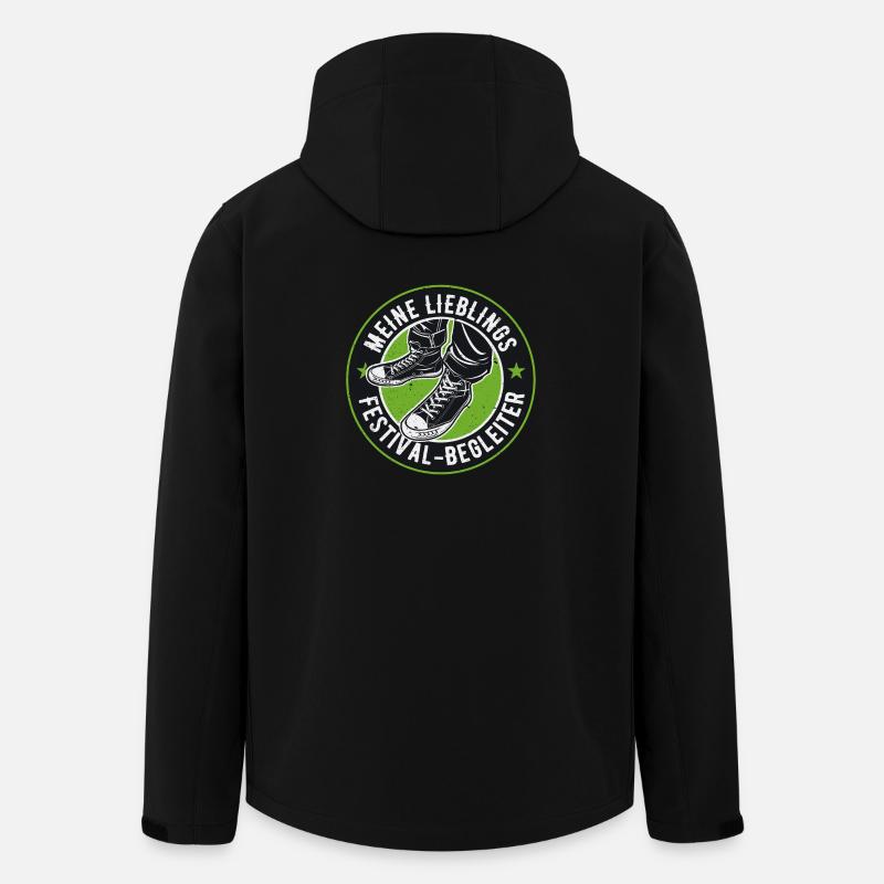 MEIN LIEBLINGS FESTIVAL BEGLEITER - Recycelte Männer Softshell-Jacke von Stanley/Stella - Schwarz